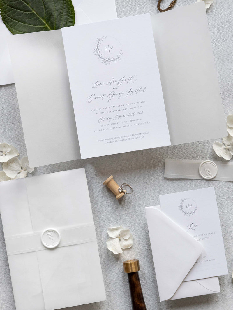 Enveloppes d'invitation, cartes de remerciement, carte de mariage