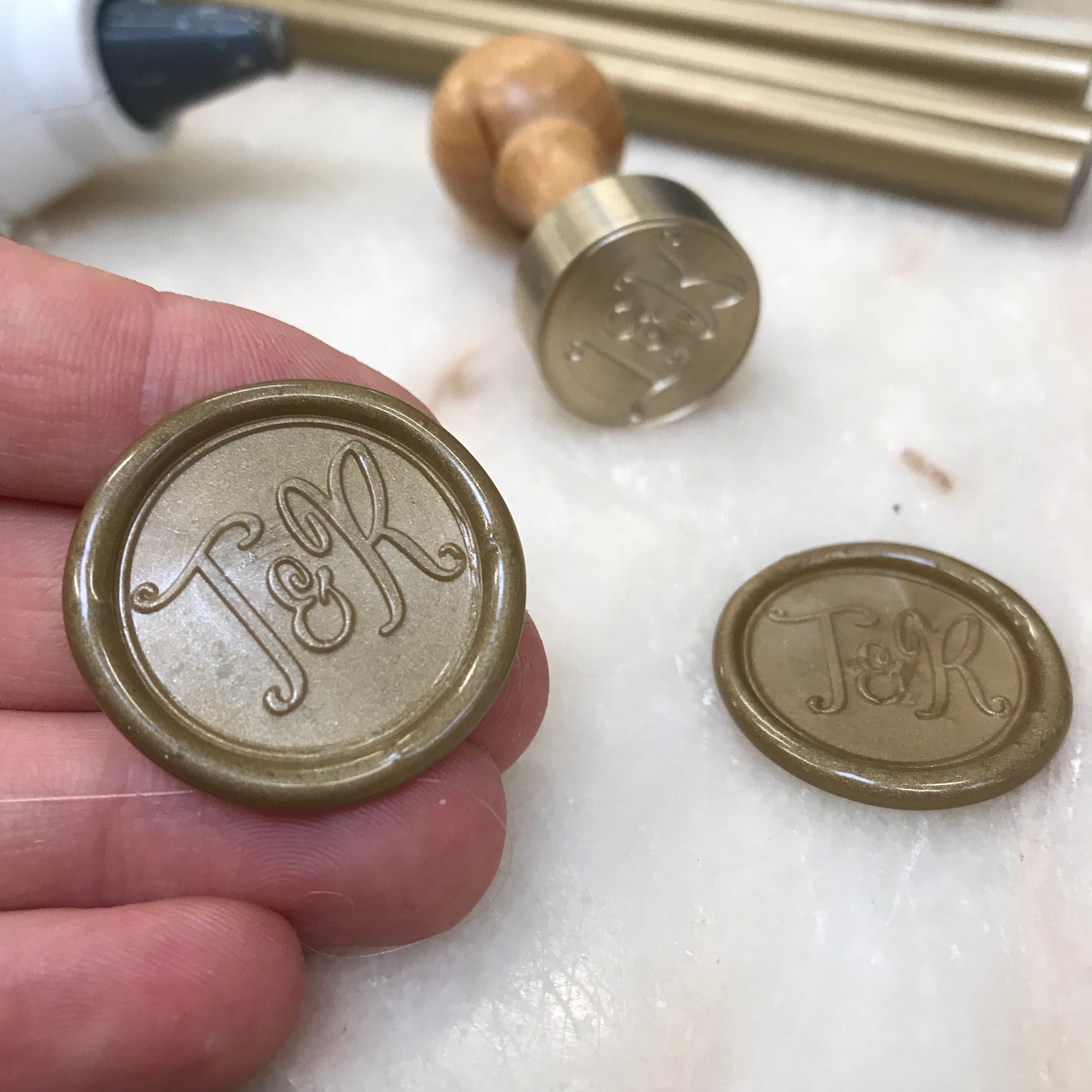 Add On Custom Wax Seal in Any font Motif with Wax Seal Stamp